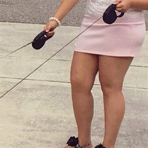 Mini pink skirt